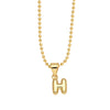 Wholesale Letter Pendant Necklace Copper Electroplated Simple Style Unisex Ball Chain