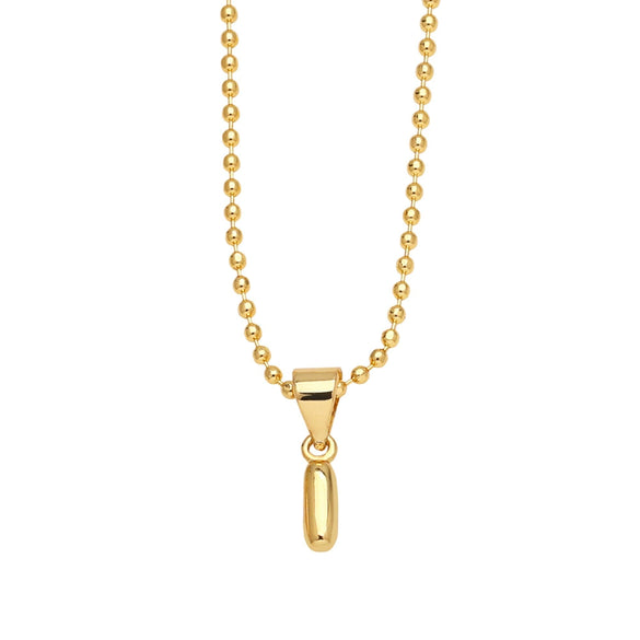 Wholesale Letter Pendant Necklace Copper Electroplated Simple Style Unisex Ball Chain