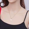 Wholesale Letter Pendant Necklace 316L Stainless Steel Otype Cross Chain Electroplating Pink Shell For Women