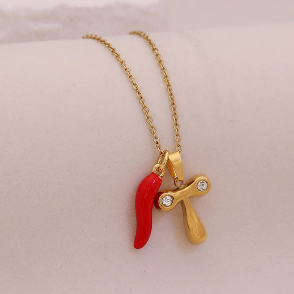 Wholesale Letter Pendant Necklace Stainless Steel Personalized Style