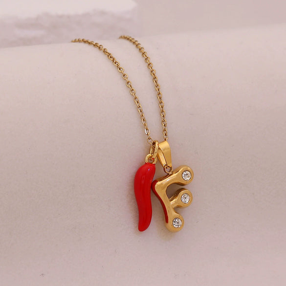 Wholesale Letter Pendant Necklace Stainless Steel Personalized Style