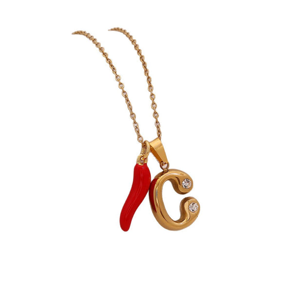Wholesale Letter Pendant Necklace Stainless Steel Personalized Style