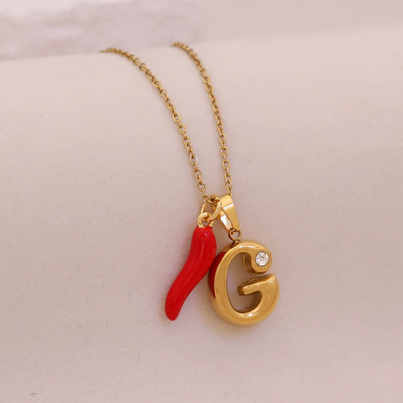 Wholesale Letter Pendant Necklace Stainless Steel Personalized Style