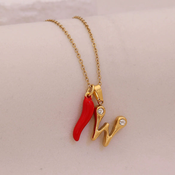 Wholesale Letter Pendant Necklace Stainless Steel Personalized Style