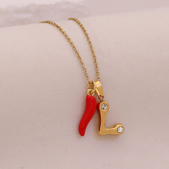 Wholesale Letter Pendant Necklace Stainless Steel Personalized Style