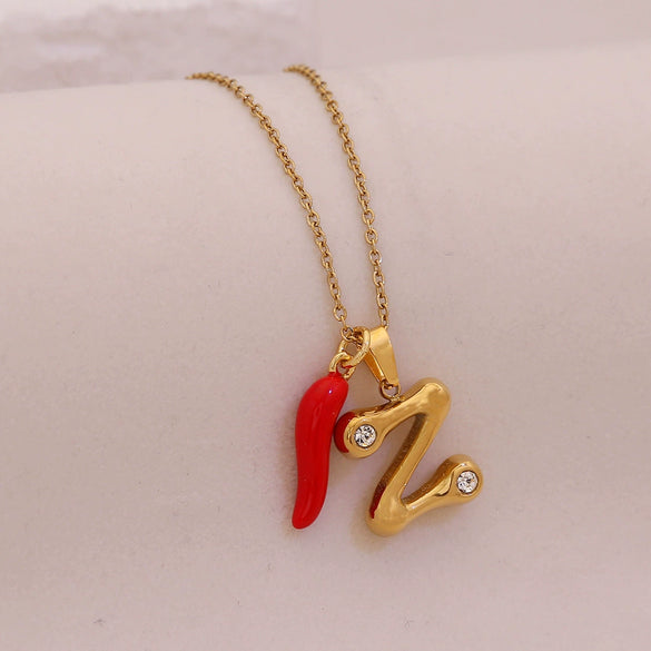 Wholesale Letter Pendant Necklace Stainless Steel Personalized Style