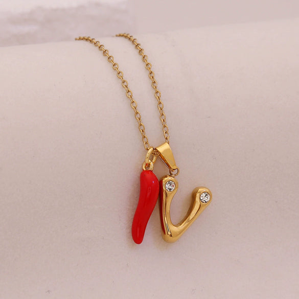 Wholesale Letter Pendant Necklace Stainless Steel Personalized Style