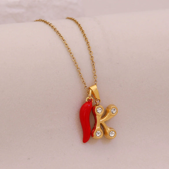 Wholesale Letter Pendant Necklace Stainless Steel Personalized Style