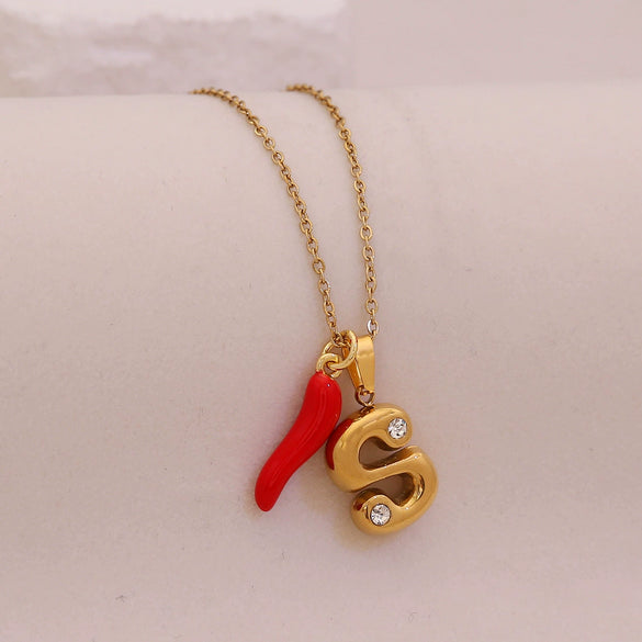 Wholesale Letter Pendant Necklace Stainless Steel Personalized Style