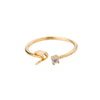 Wholesale Letter Ring Copper Electroplated Light Luxury Style