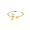 Wholesale Letter Ring Copper Electroplated Light Luxury Style