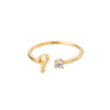 Wholesale Letter Ring Copper Electroplated Light Luxury Style