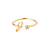 Wholesale Letter Ring Copper Electroplated Light Luxury Style