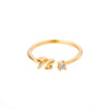 Wholesale Letter Ring Copper Electroplated Light Luxury Style