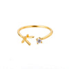 Wholesale Letter Ring Copper Electroplated Light Luxury Style