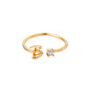 Wholesale Letter Ring Copper Electroplated Light Luxury Style