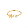 Wholesale Letter Ring Copper Electroplated Light Luxury Style