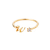 Wholesale Letter Ring Copper Electroplated Light Luxury Style