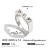 Wholesale Letter Ring Stainless Steel Geometric Style Electroplated Jewelry For Women