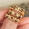 Wholesale Letter Ring Stainless Steel Geometric Style Electroplated Jewelry For Women