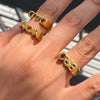 Wholesale Letter Ring Titanium Steel Stainless Steel Geometric Style Electroplated Jewelry For Women