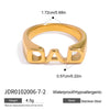Wholesale Letter Ring Titanium Steel Stainless Steel Geometric Style Electroplated Jewelry For Women
