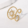Wholesale Light And Luxurious Women's Stainless Steel Geometric Ring Gold Plated Electroplated