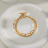 Wholesale Light Luxury All Match Chain Bracelet For Girls Titanium Steel Geometric Pvd Vacuum Real Gold Electroplated