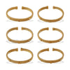 Wholesale Light Luxury Allmatch Fourleaf Clover Stripe Stretch Trend Highgrade Design 316L Stainless Steel Electroplated Bracelet