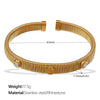 Wholesale Light Luxury Allmatch Fourleaf Clover Stripe Stretch Trend Highgrade Design 316L Stainless Steel Electroplated Bracelet