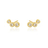 Wholesale Light Luxury Allmatch Women's Earrings S925 Silver Geometric Beads Diamond