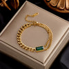 Wholesale Light Luxury Bracelet Stainless Steel Rectangular Geometric Electroplated Unisex