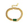 Wholesale Light Luxury Bracelet Stainless Steel Rectangular Geometric Electroplated Unisex