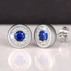 Wholesale Light Luxury Classic Round Copper Ear Studs With Imitation Diamond And Geometric Zirconia For Women