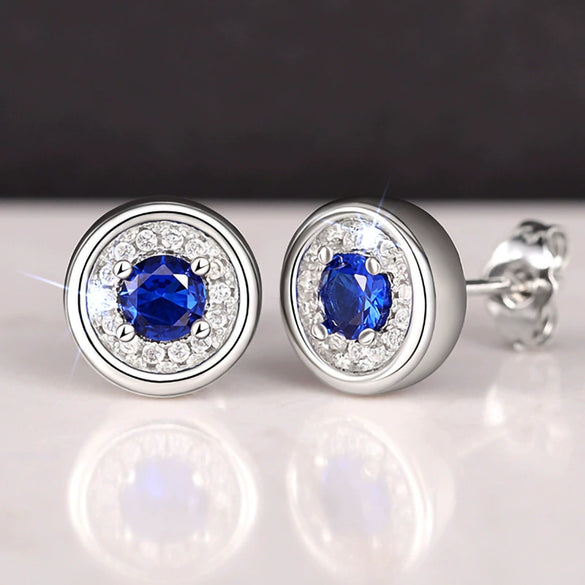 Wholesale Light Luxury Classic Round Copper Ear Studs With Imitation Diamond And Geometric Zirconia For Women
