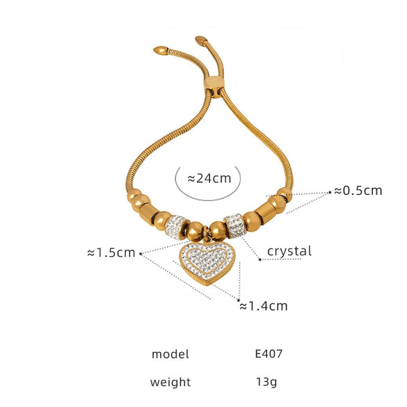 Wholesale Light Luxury Colorfree Geometric Titanium Steel Bracelet With 18K Gold Plated Electroplating For Women