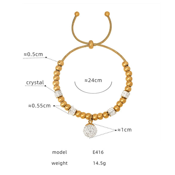 Wholesale Light Luxury Colorfree Geometric Titanium Steel Bracelet With 18K Gold Plated Electroplating For Women