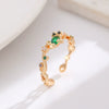 Wholesale Light Luxury Colorful Zircon Flower Cartoon Open Ring For Women Copper Diamond