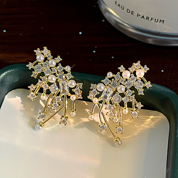 Wholesale Light Luxury Copper Earrings With Zirconia For Women