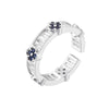 Wholesale Light Luxury Copper Fourleaf Clover Ring With Zirconia Insert For Women