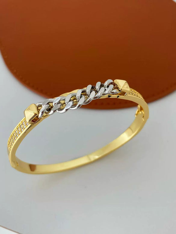 Wholesale Light Luxury Copper Goldplated Chain Ring Jewelry Accessories