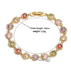 Wholesale Light Luxury Copper Heartshaped Inlaid Zirconia Women's Love Stitching Bracelet