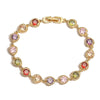 Wholesale Light Luxury Copper Heartshaped Inlaid Zirconia Women's Love Stitching Bracelet