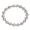 Wholesale Light Luxury Copper Heartshaped Inlaid Zirconia Women's Love Stitching Bracelet