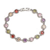 Wholesale Light Luxury Copper Heartshaped Inlaid Zirconia Women's Love Stitching Bracelet