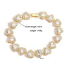 Wholesale Light Luxury Copper Inlaid Zirconium Heartshaped Love Jewelry Necklace Bracelet With Love Water Drops And Bells Pattern For Ladies