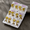 Wholesale Light Luxury Copperzinc Alloy Flower Micropaved Zircon Electroplated Earrings For Women