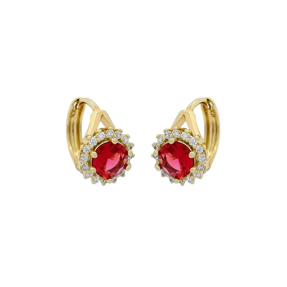 Wholesale Light Luxury Copperzinc Alloy Flower Micropaved Zircon Electroplated Earrings For Women