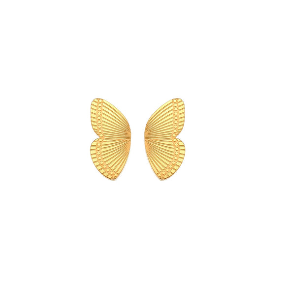 Wholesale Light Luxury Design Stainless Steel Mini Butterfly Earrings With Insect Pattern
