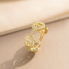 Wholesale Light Luxury Diamond Pig Nose Open Ring Gold Plated Copper Zircon For Women And Men